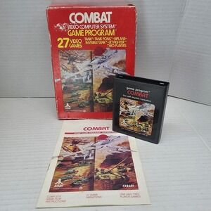 VTG Atari Combat CX2601 Boxed Game 1977 Complete w/ Manual & Cartridge‎ Untested